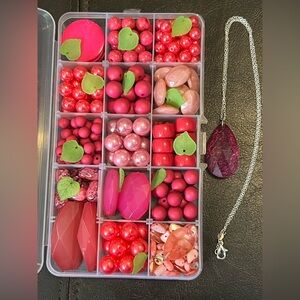 Craft Beads, RASPBERRY SMOOTHIE - NO BLENDER, Jewelry Supplies, loose bulk beads